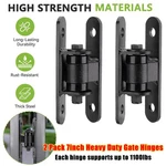 2 Pack Heavy Duty 7"INCH Gate Hinges 1100LBS Capacity - Bolt On/weld Steel Us. Fixed Price $42.99.