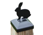 Bunny Fence Post Cap, Rabbit 4X4 Topper, Cottontail End Hare. Fixed Price $26.95.