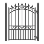 Aleko London Style Ornamental Steel Garden Pedestrian Gate 5 X 4 Ft. Fixed Price $1199.00.