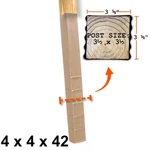 In. X 42 In-ground Fence Post Decay Protection. Fixed Price $37.97.