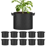 Yssoa 10-PACK 5 Grow Bags, Tomoato Plant Pots With Gallon, Black. Fixed Price $28.99.