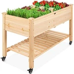 Best Choice Products Raised Garden Bed 48X24X32-INCH Mobile Elevated Wood. Fixed Price $197.98.