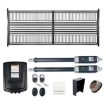 Aleko Barcelona Style 18 Ft Steel Dual Swing Garden Driveway Gate With Opener. Fixed Price $3144.15.
