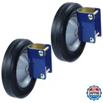 Lawneagle 2 Pack 8-INCH Gate Wheels Metal Tubular Heavy-duty Steel Frame Ha. Fixed Price $64.59.