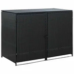 Garbage Can Shed Trash Bin Wheelie Storage Enclosure Poly Rattan Vidaxl. Fixed Price $280.99.