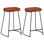 Gavin Bar Stools Solid Mango Wood And Powder-coated Steel Vidaxl. Fixed Price $175.99.