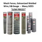 Galvanized Welded Wire Mesh Cage Fence, 16 Gauge - Many Sizes &. Fixed Price $450.19.