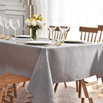Maxmill Jacquard Table Cloth Swirl Pattern Rectangle 52X70", Light Grey. Fixed Price $17.77.