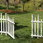 No Dig Zippity Madison White Vinyl Picket Fence Gate Kit For Dogs & Kids. Fixed Price $134.99.