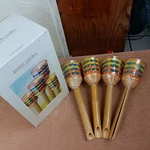 Pier 1 Imports Bamboo Candle Garden Stakes With Glass Holders. Fixed Price $18.00.