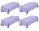 Showgeous 4 Pack Lavender Rectangle Tablecloth 60 X 126 Inch, Wrinkle & Stain.... Fixed Price $43.91.