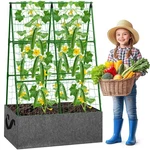 Cucumber Garden Vegetable Trellis Fabric Grow Bag Net 50X36 Inch Plant Clip. Fixed Price $52.43.