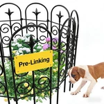 Amagabeli 8 Panels 32IN(H) 10FT(L) Decorative Garden Fence No Dig Rustproof. Fixed Price $48.92.
