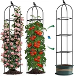 Square Tomato Cages For Garden, 6.2 Ft Cucumber Trellis Flowers, Grape, P.... Fixed Price $33.08.