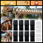 8PCS Heavy Duty Z-shaped Steel Brackets 10"X5"X1.38" For Wood Post Beam Support. Fixed Price $79.99.