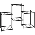 Flower Stand Outdoor Patio Multiple Storage Display Rack Black Iron Vidaxl. Fixed Price $52.99.