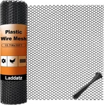 Plastic Chicken Wire Mesh - 15.7 In X 10 Ft Black, Fence For D. Fixed Price $19.16.