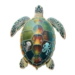GOODANGIE00 Large Wooden Wall - 13" Sea Animal Art Decor, Turtle. Fixed Price $14.64.