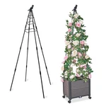 Gotruth Obelisk Trellis With Planter Boxes 63" Rustproof Outdoor Support. Fixed Price $20.08.
