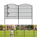 No Dig Decorative Garden Fence With 10 PANELS-32 In X 24 Ft Gate, Black. Fixed Price $128.99.