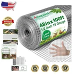 Amagabeli 48"X100FT 1/2" Mesh Galvanized Hardware Cloth - Heavy Duty Welded W.... Fixed Price $215.09.