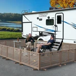22IN H X 44IN W (2 Panels) Freestanding Zippity Portable Puppy Fence Kit, Cedar. Fixed Price $139.76.