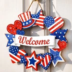 Wooden 4TH Of July Decorations Patriotic Wreaths For Front Door Independence Day. Fixed Price $26.99.