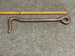 Antique Giant 11 Hand Forged Wrought Iron Gate Latch Barn Door. Fixed Price $34.00.