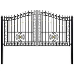 Zumi 12X6 Ft Dual Swing Driveway Gate Outdoor Scrollwork For Garden Yard. Fixed Price $1399.99.