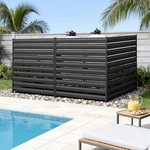Black 3-PANEL Outdoor Privacy Screen For Garden & Patio No Dig Fencing. Fixed Price $284.99.