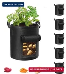 Cavisoo 5-PACK 10 Gallon Potato Grow Bags, Garden Planting With Reinforced. Fixed Price $28.47.