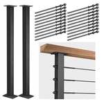 Deck Man Pack Stainless Steel Cable Railing Post 2"2" 1/8" Kit. Fixed Price $139.00.