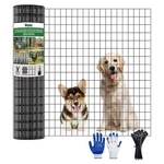 Moyios X Welded Wire Mesh Fence, 3 24IN*25FT, Black. Fixed Price $55.99.