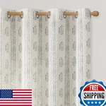 Ugoutry Boho Linen Curtains For Bedroom Living Black Farmhouse. Fixed Price $62.40.