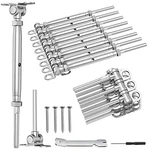 Blika 10PAIRS 1/8" Cable Raile Swage Toggle Turnbuckle Hardware BL025 Silver. Fixed Price $35.62.