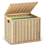 Wicker File Basket For Hanging Folders, Decorative Boxes With Lids, Farm.... Fixed Price $53.57.