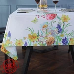 Sastybale 52X70" Easter Tablecloth Spring Flowers Wrinkle Free Stain Resist. Fixed Price $20.00.