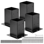 Vevor 4 Pack 6X6 Post Base Brackets Inner Size 5.6X5.6 Wood Fence Anchor. Fixed Price $49.99.