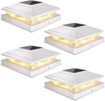 6/8/12 Pack Led Solar Post Lights Outdoor Deck Cap Fence Pvc Vinyl 4X4 6X6. Fixed Price $25.99.