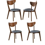 Set Of 2 Coaster Furniture Alfredo Upholstered Dining Chairs, Dark Walnut/black. Fixed Price $212.50.