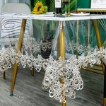 Jeloris Clear Pvc Vinyl Waterproof Rectangle Tablecloth Protects Tables. Fixed Price $69.36.