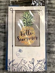 Pier Imports 35.8" X 16.3" Garden Banner Flag And Stake Pineapple Hello Summer. Fixed Price $29.99.