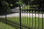 Solid Wrought Iron Fence Panels With 6" Rings 18" Sub-pic: Delivery Below. Fixed Price $390.00.