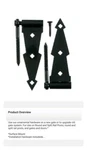 Ace 7 In. Black Steel Ornamental Screw Hook Strap Gate Hinges. Fixed Price $11.89.
