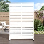 Metal Privacy Screen 72 X 47 Freestanding Outdoor Divider White Casaphoria. Fixed Price $259.99.