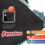 Black 8'X50' Fence Windscreen Privacy Shade Cover Fabric Mesh Garden Tarp. Fixed Price $84.99.