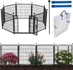 Adavin 40 In(h) Garden Fence With Low Threshold Door, Dog Outdoor For Yard. Fixed Price $148.88.