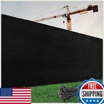 Colourtree 8 X 50 Black Fence Privacy Windscreen Cover Fabric Shade Tarp. Fixed Price $103.98.