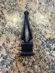 Fortress Fence Finials 4 1/8 Black Powdered Coated Iron Quad 5/8. Fixed Price $99.95.