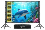 Lejiada Giant 150 Inch Portable Projector Screen With Dual Stand, 4K Front.... Fixed Price $112.86.